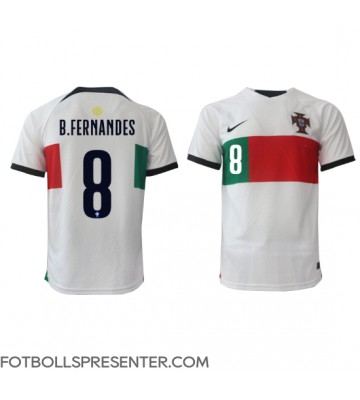 Portugal Bruno Fernandes #8 Borta Matchtröja VM 2022 Kortärmad
